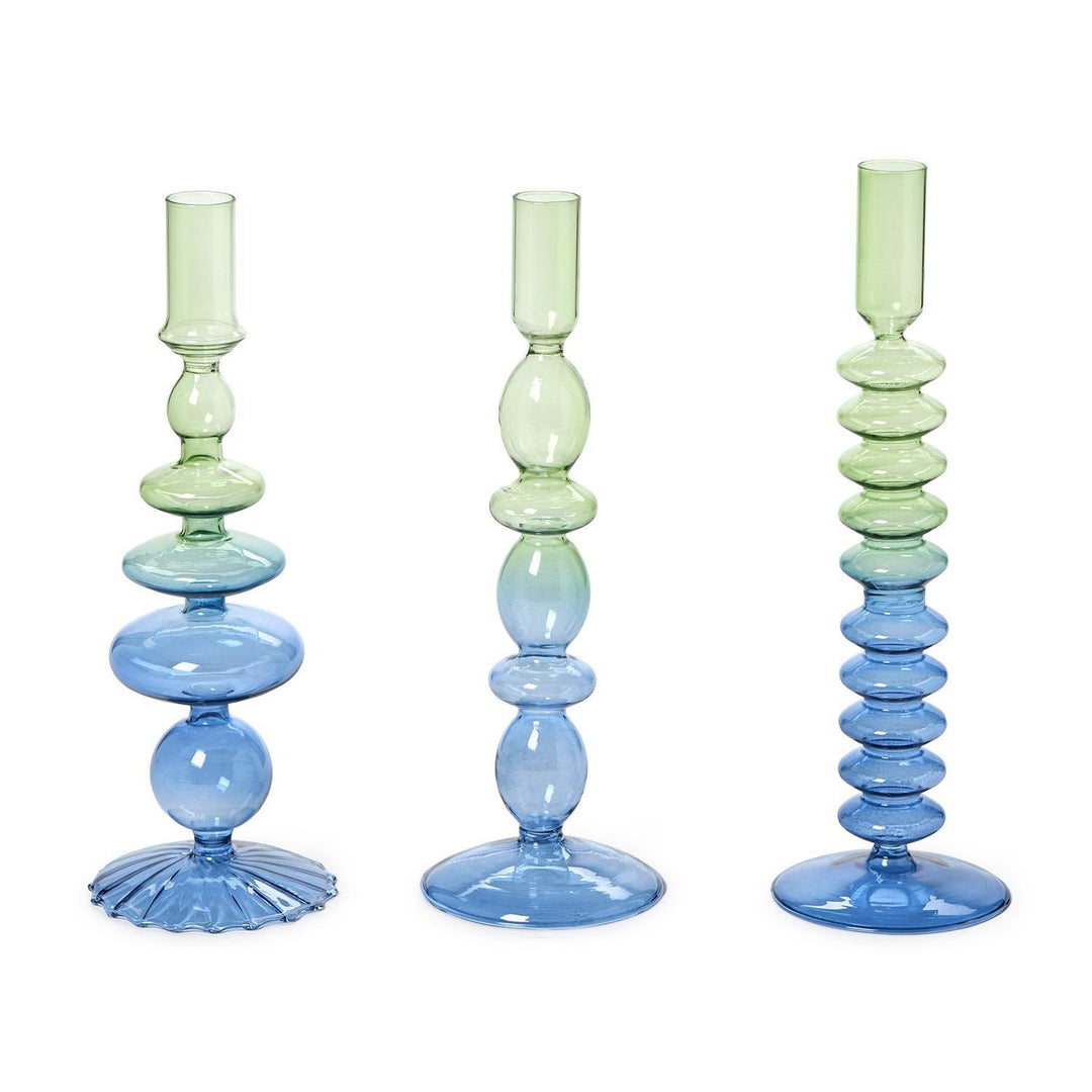 Hand-Blown Glass Ombre Candle Holder