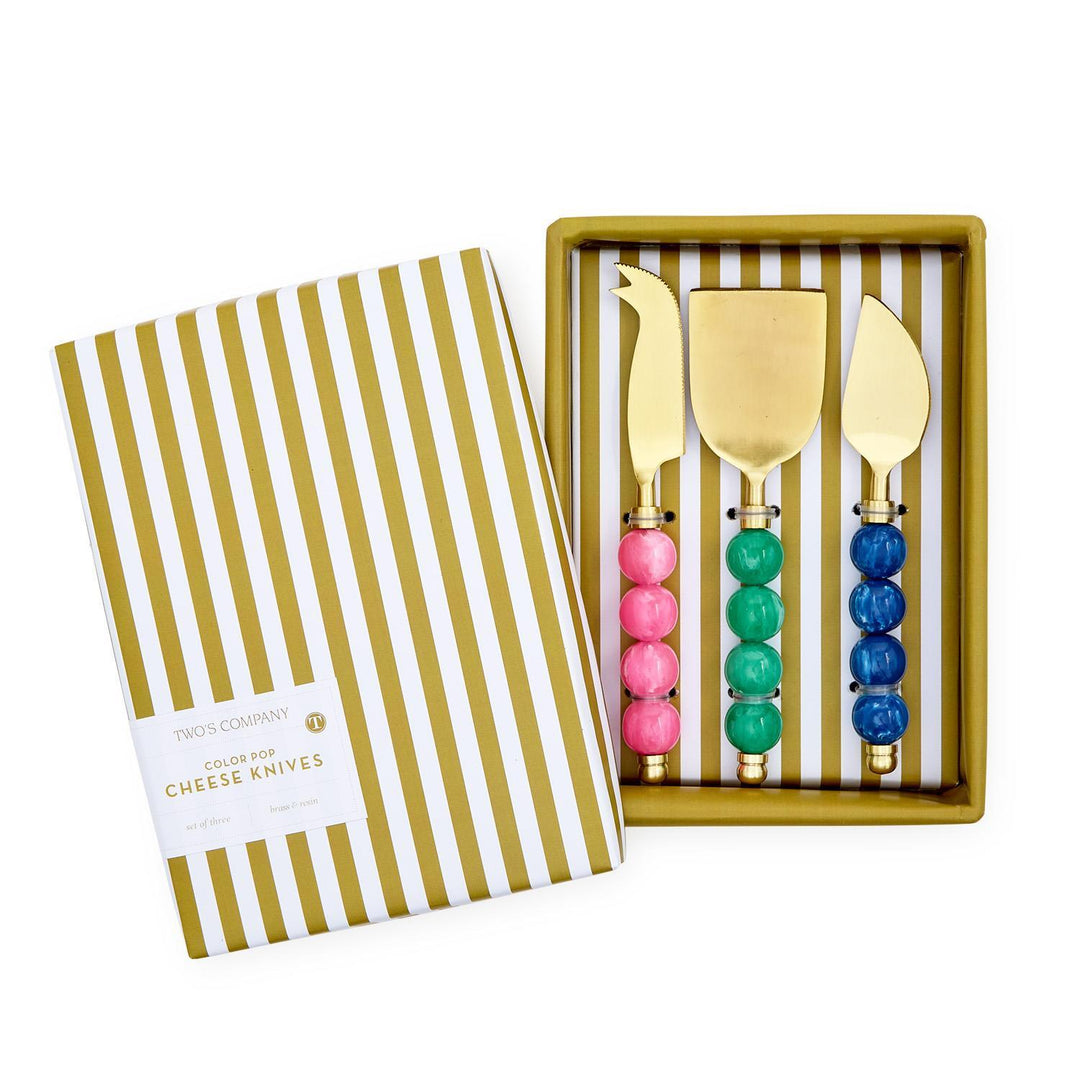Color Pop Set of 3 Cheese Knives