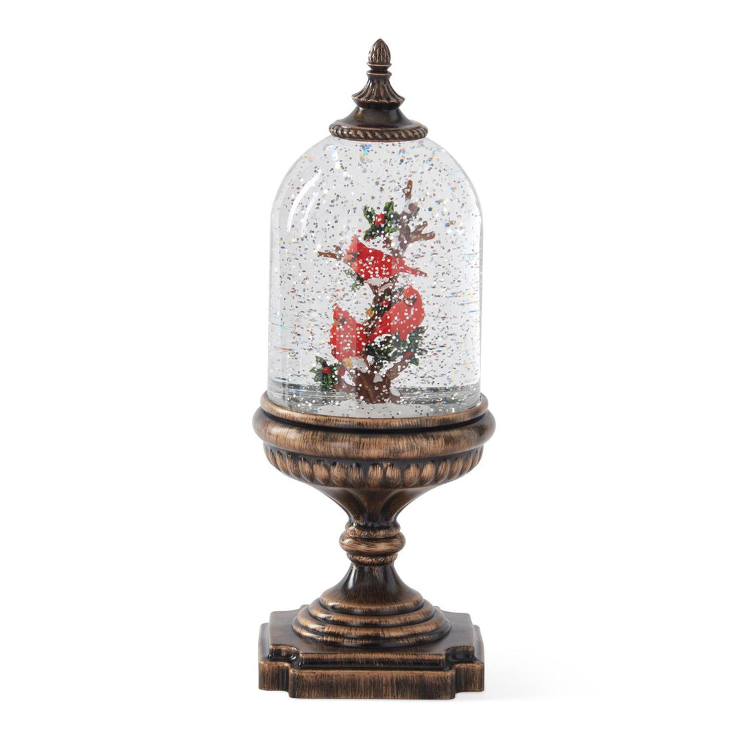 Cardinal Water Spinning LED Snow Globe