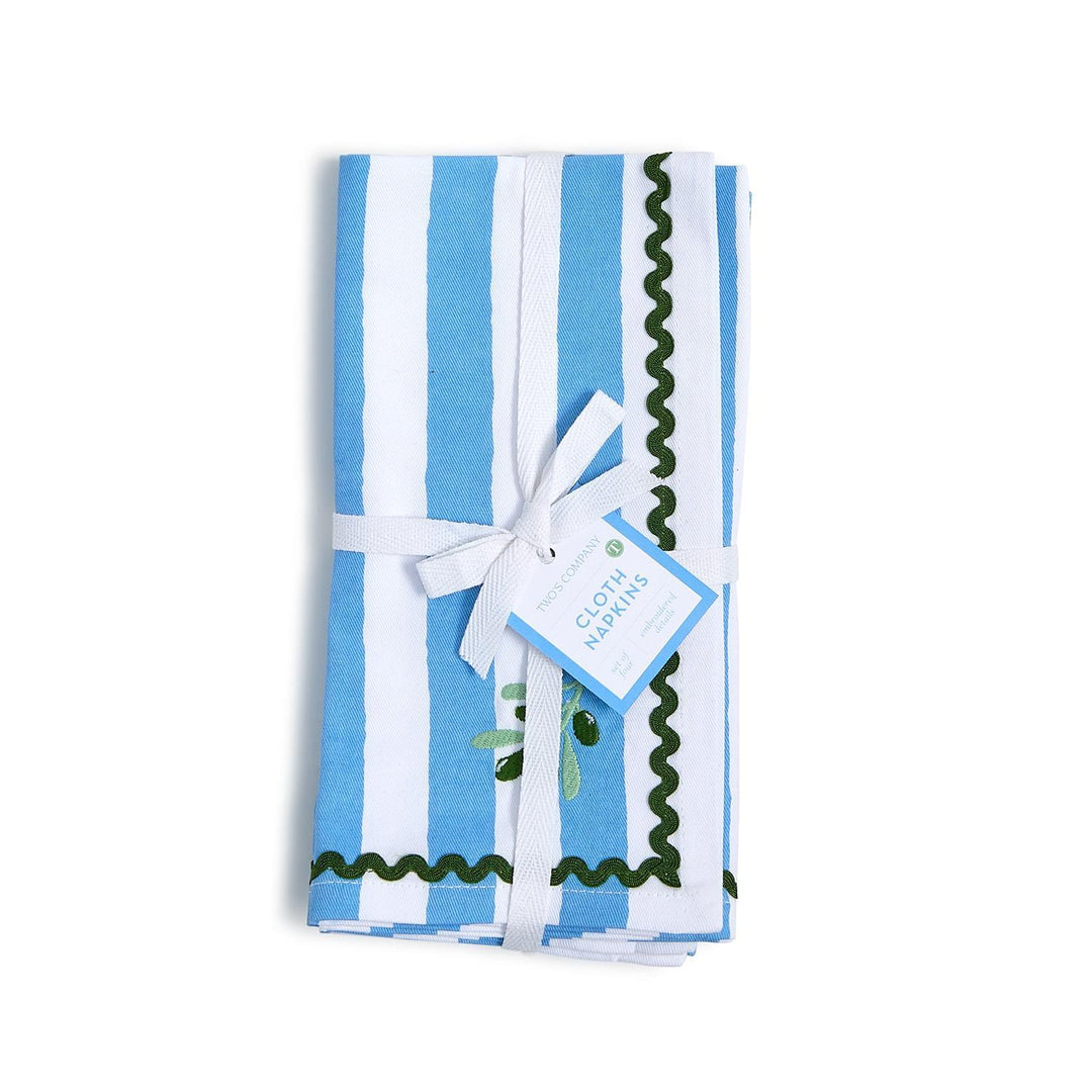 Olive Grove Embroidered Cloth Dinner Napkin