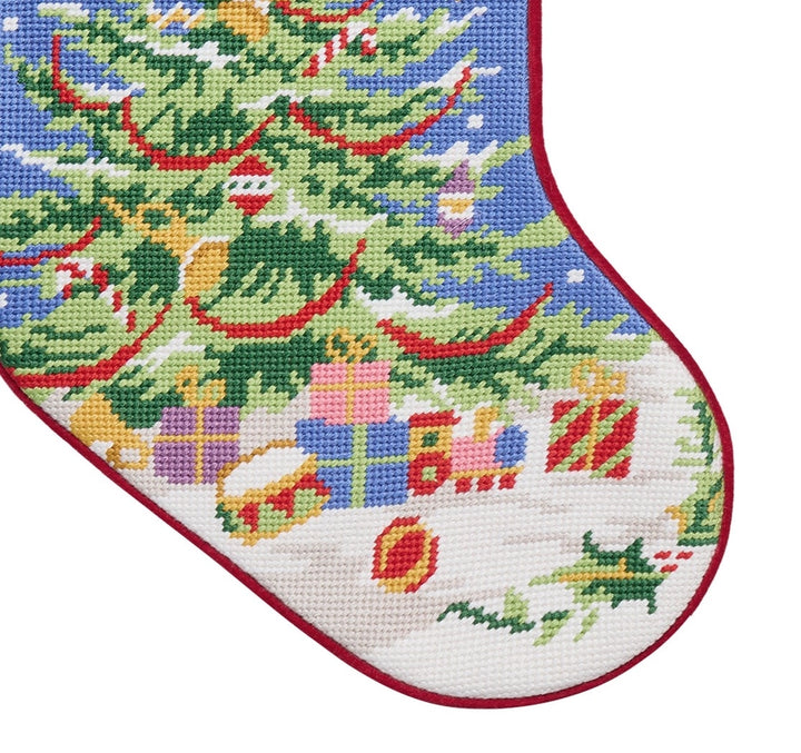 Peking Handicrafts Christmas Tree Embroidered Stocking