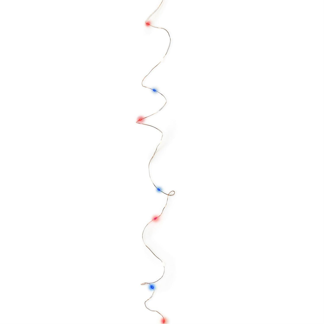Red, White, and Blue LED Wire String Lights