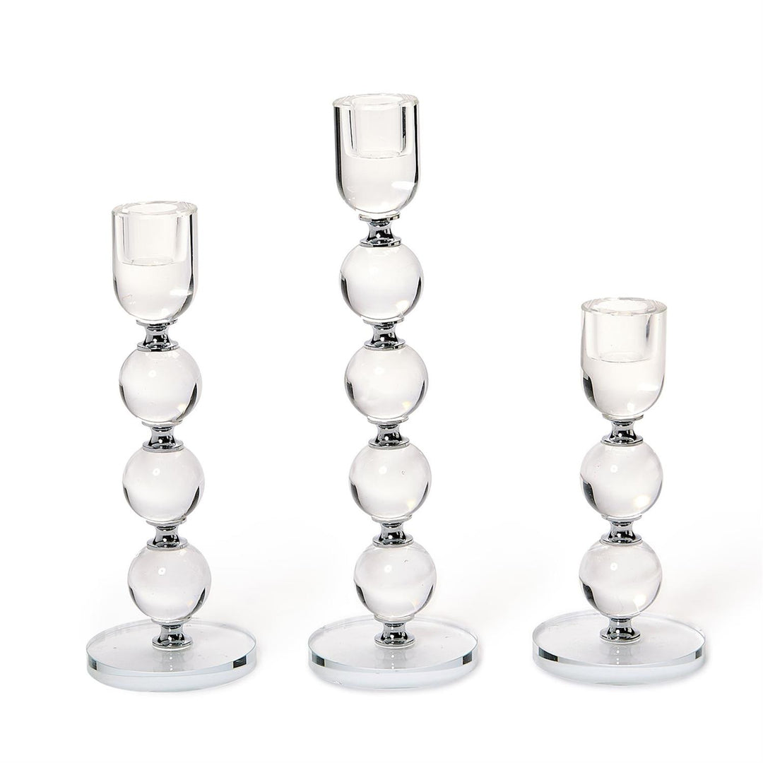 Bobbin Crystal Taper Candlestick Candleholder