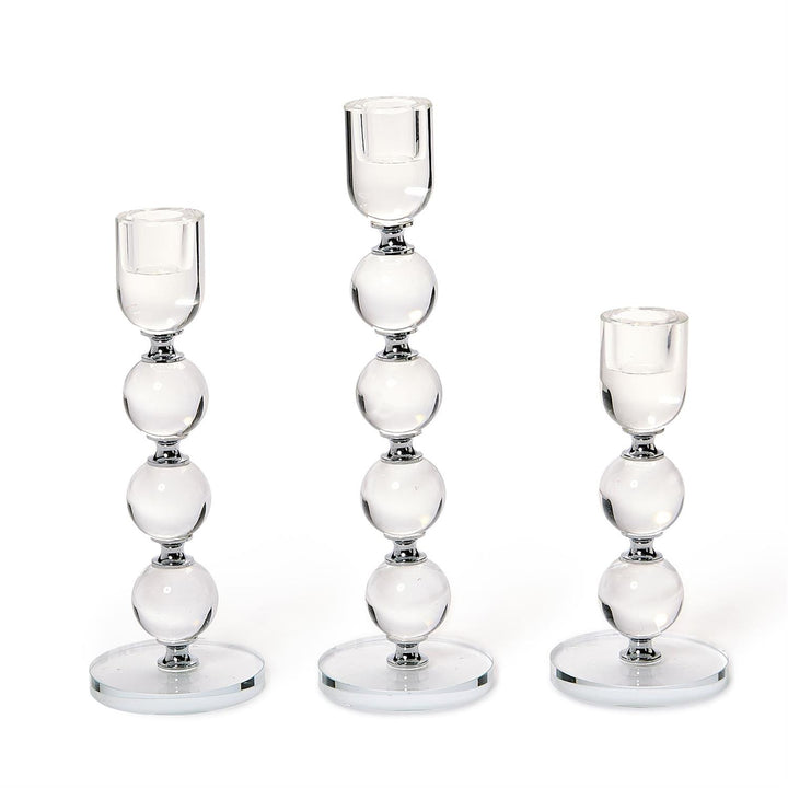 Bobbin Crystal Taper Candlestick Candleholder