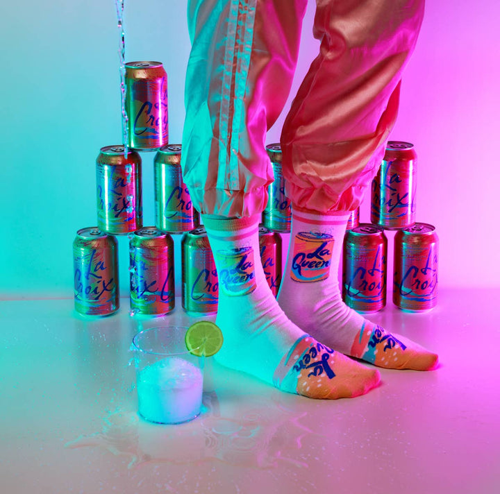 Yellow Owl La Queen Crew Socks