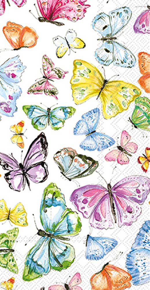 Colorful Butterflies Rosanne Beck Paper Guest Towels