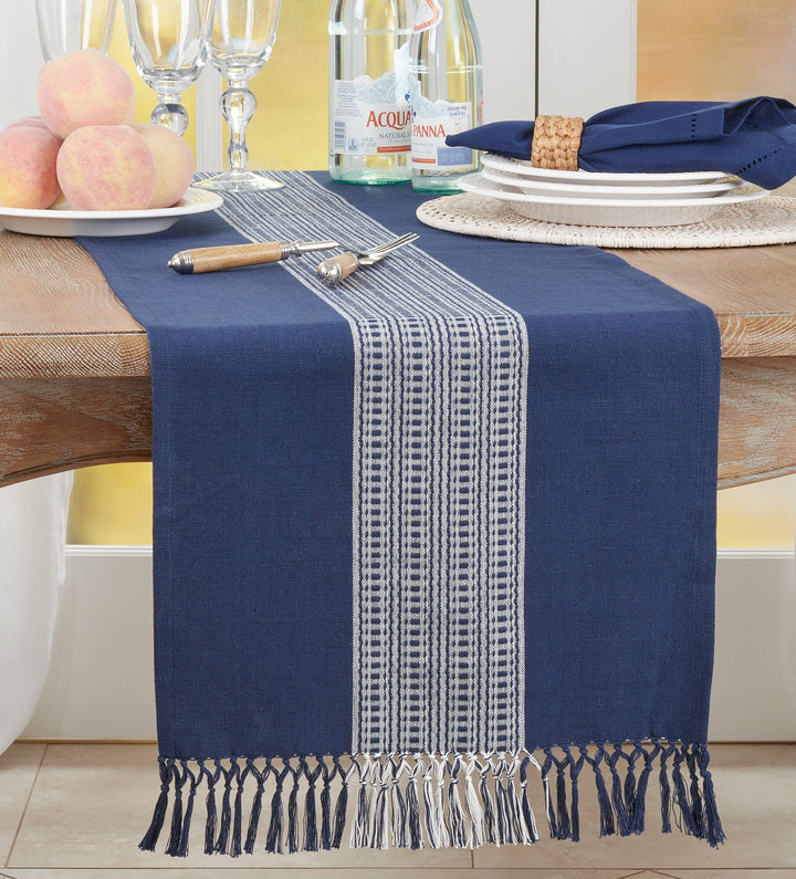 Navy Blue Stripe Runner