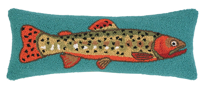 Peking Handicraft Suzanne Nicoll Trout Right Hook Pillow