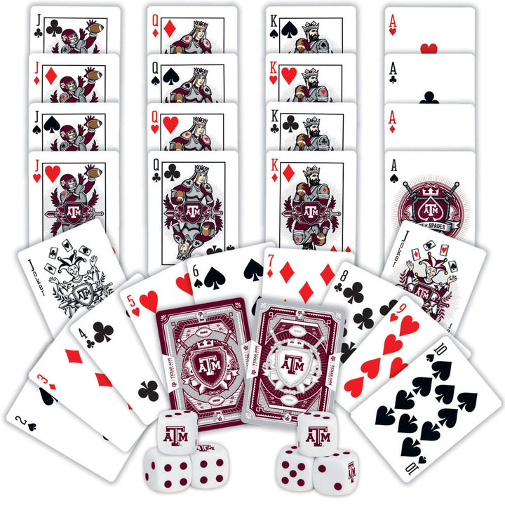 Masterpieces Puzzles Texas A&M Aggies 2-Pack Playing Cards & Dice Set
