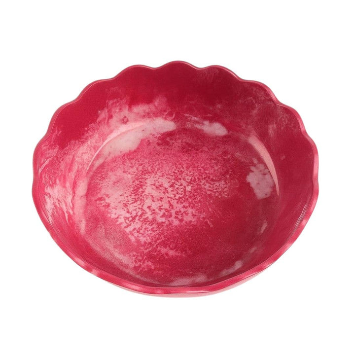 Laura Park Designs Pink Resin Scalloped Bowl