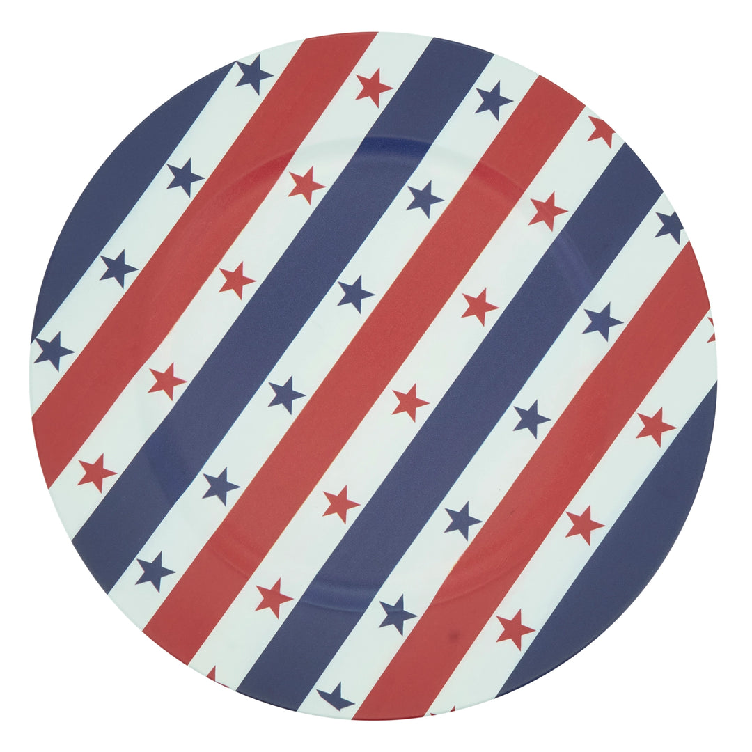 Patriotic Pattern Star & Stripe Decorative Charger