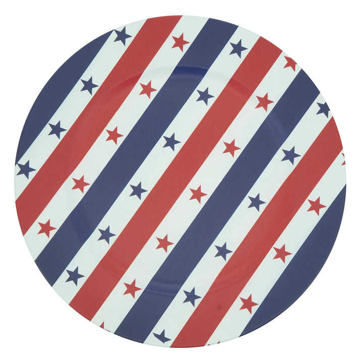 Patriotic Pattern Star & Stripe Decorative Charger