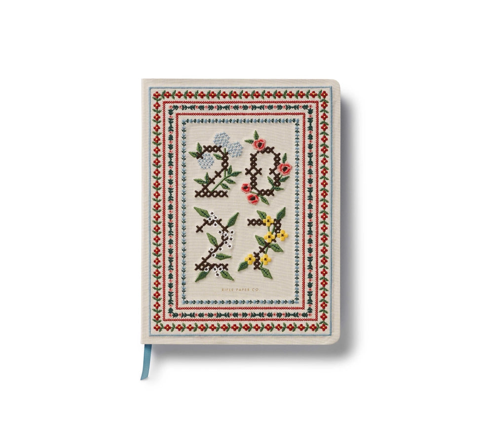 Rifle Paper Co. 2027 12-Month Embroidered Bookbound Planner