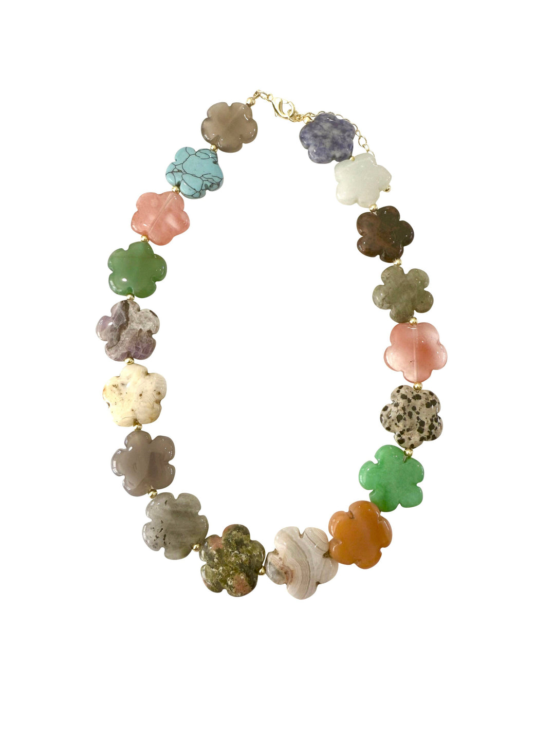 Gemelli Jenni Multi Colored Clover Beaded Necklace