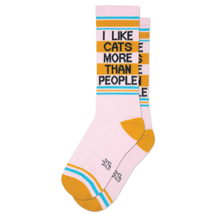 Gumball Poodle I Like Cats More Than People Crew Socks