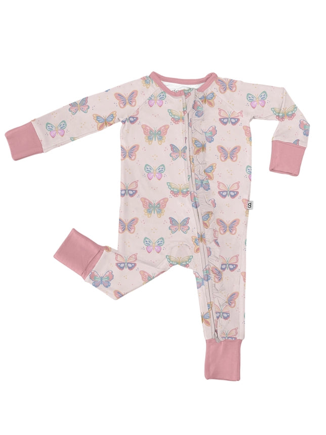 Goosies Baby Butterfly Bliss Long Sleeve Zip Pajamas