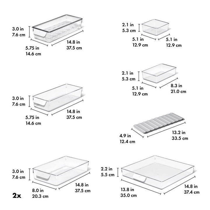 OXO Good Grips Plastic Refrigerator Organization Set