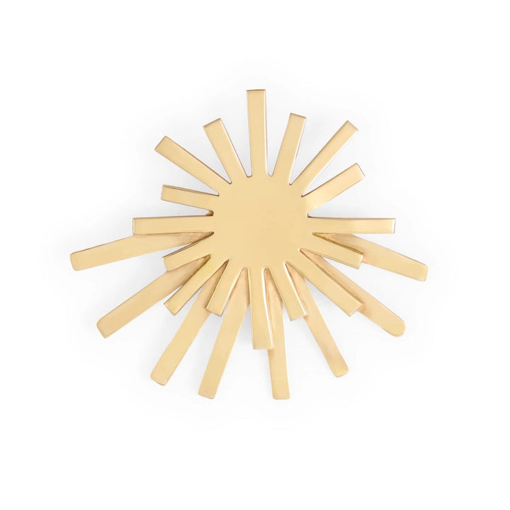 Eliza Brass Starburst Brooch