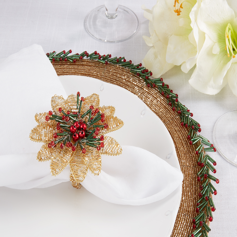 Blossoming Beauty Beaded Flower Napkin Ring