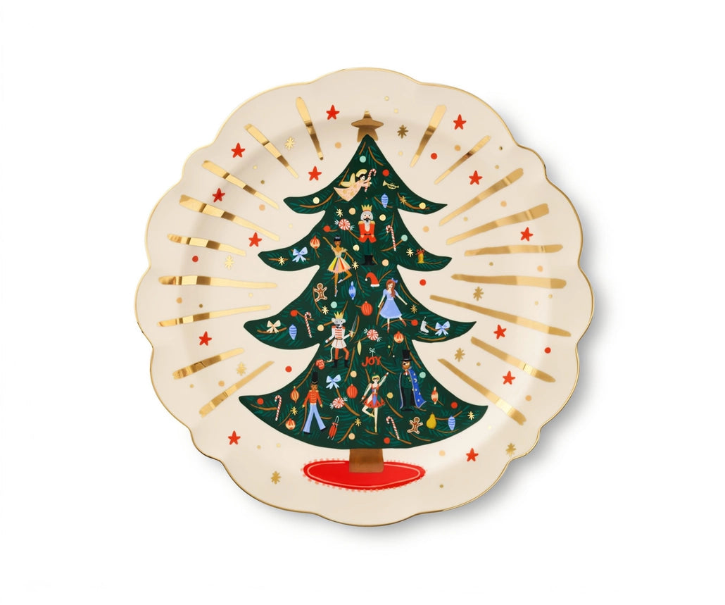 Rifle Paper Co. Nutcracker Round Porcelain Serving Platter