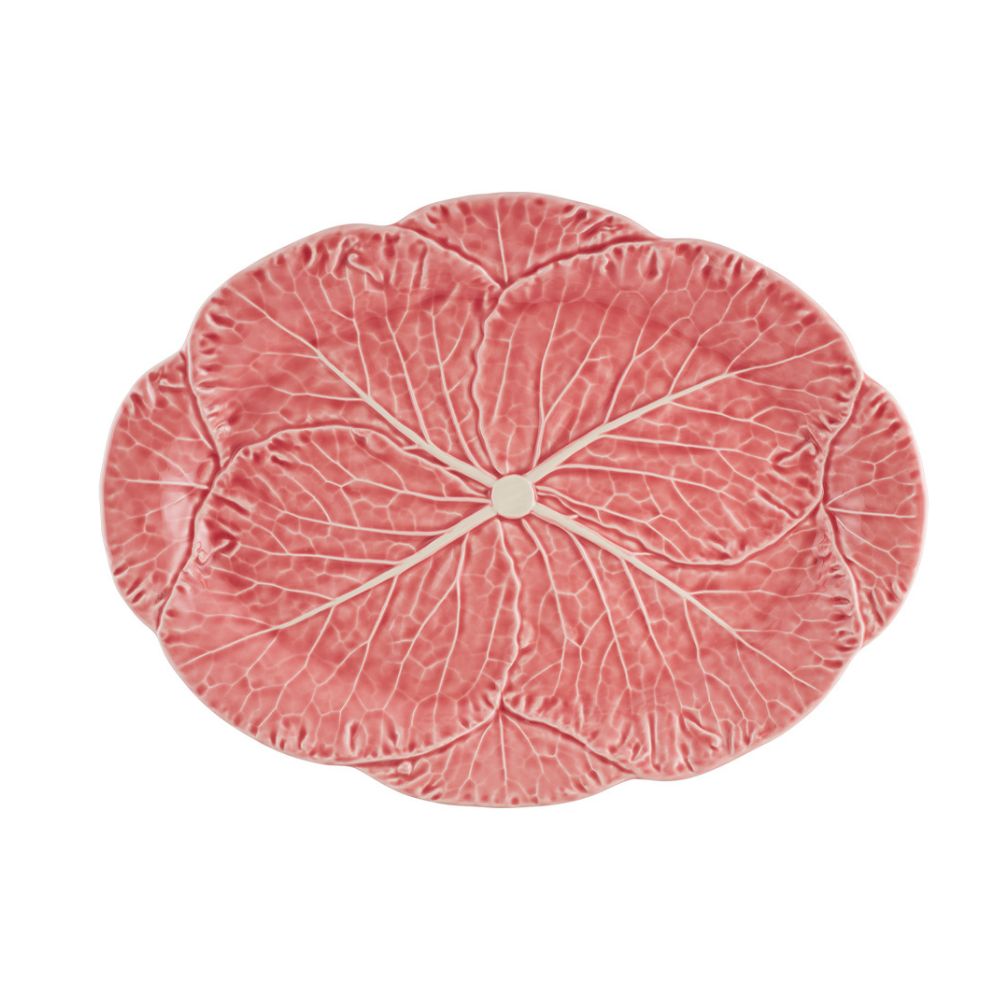 Vista Alegre Bordallo Pinheiro Pink Cabbage Oval Platter