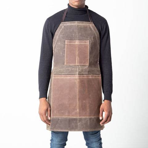 Waxed Canvas Apron - Olive