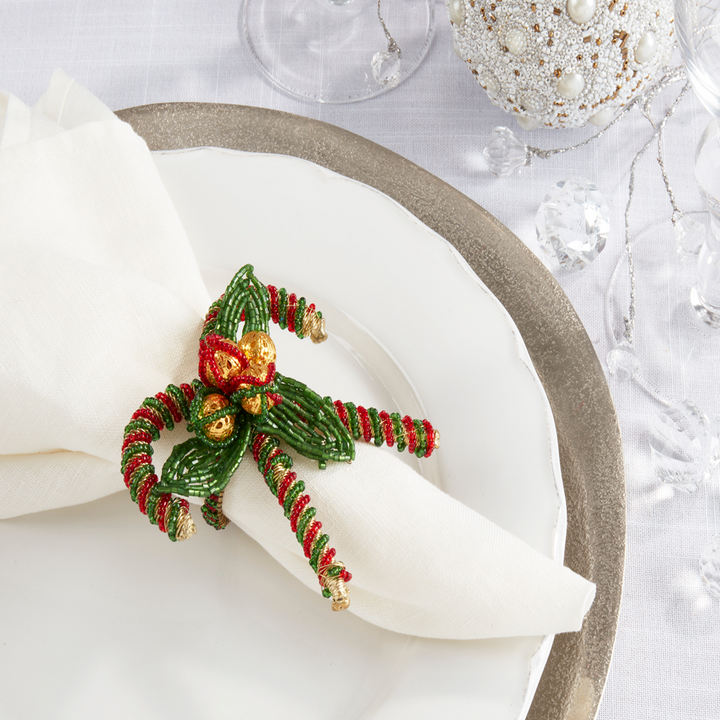 Red & Green Candy Cane Napkin Ring