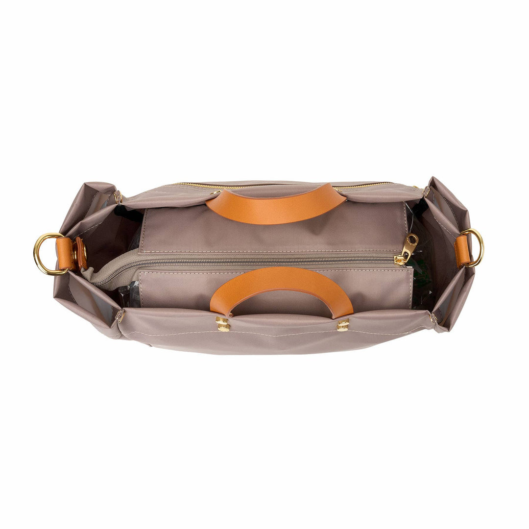 Codie Taupe Nylon Tote