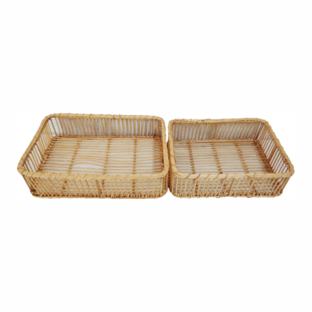 Cane Rectangle Tray - Assorted