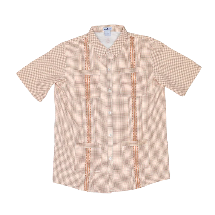 Blue Quail Men's Burnt Orange Gameday Guayabera