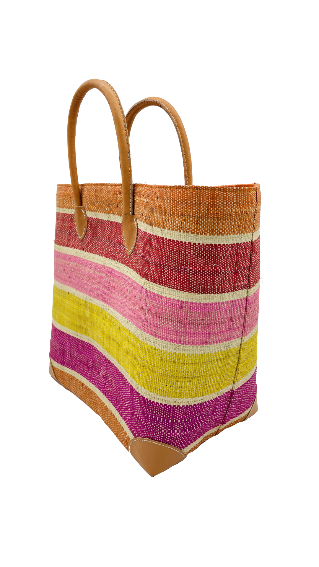 Shebobo - Rayo Stripes Straw Basket Bag - Candy