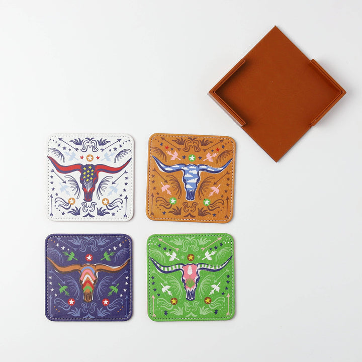 Longhorn Coaster Set