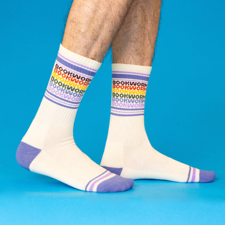 Gumball Poodle Bookworm Vintage Rainbow Crew Socks