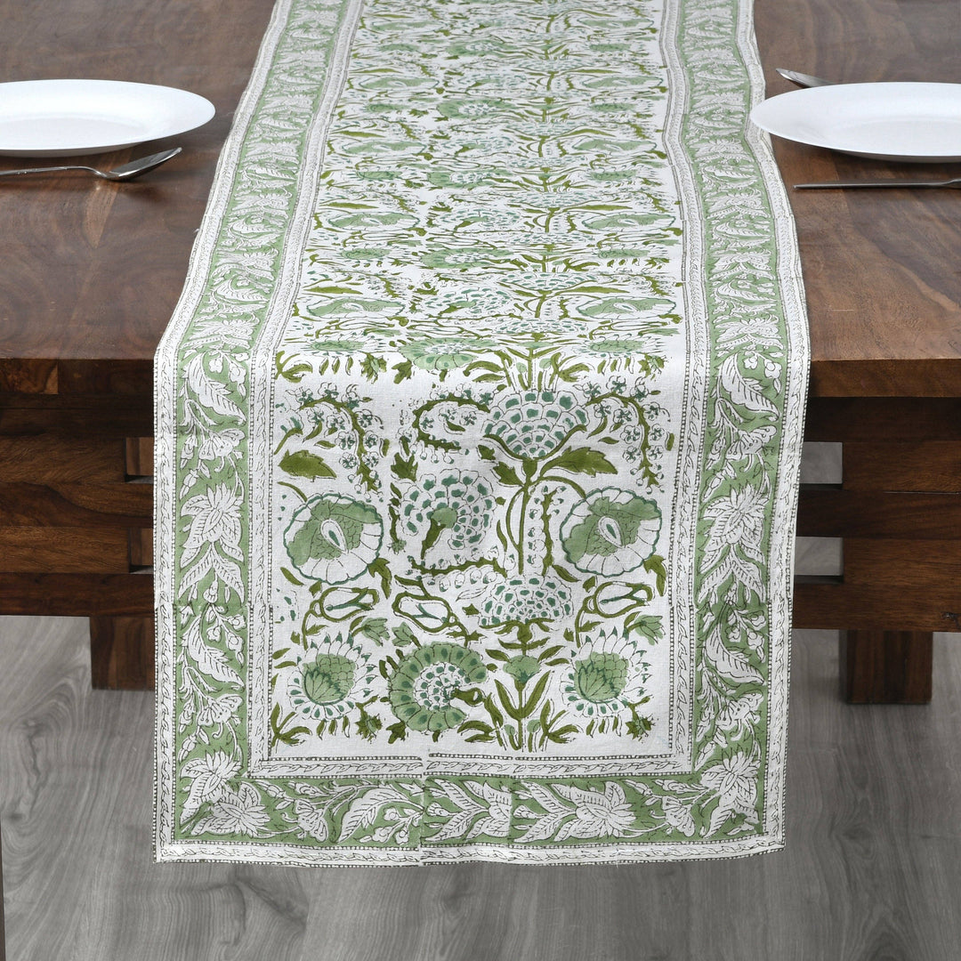 Cotton Print Club Cotton Block Print Table Runner