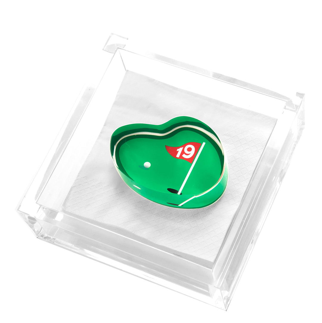Tara Wilson Designs 19th Hole Acrylic Cocktail Napkin Holder