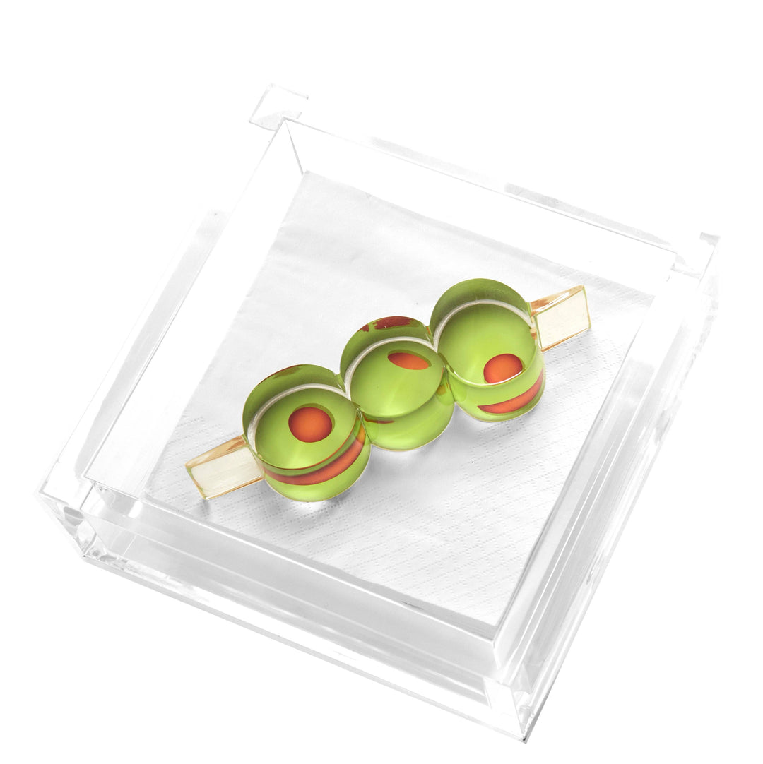 Tara Wilson Designs Olives Acrylic Cocktail Napkin Holder