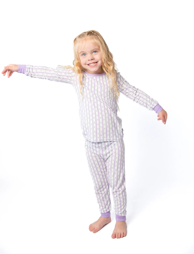 Goosies Kid's Lilac Ribbons Toddler Pajamas