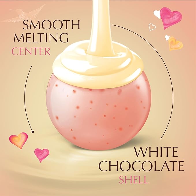 Lindt Lindor Raspberry Cheesecake White Chocolate Candy Truffles