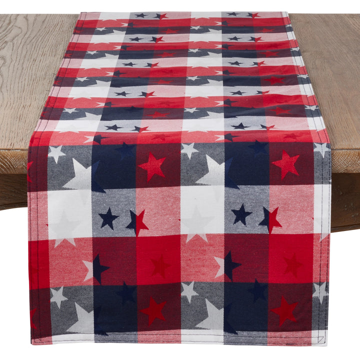 1776 Americana Checkered Table Runner