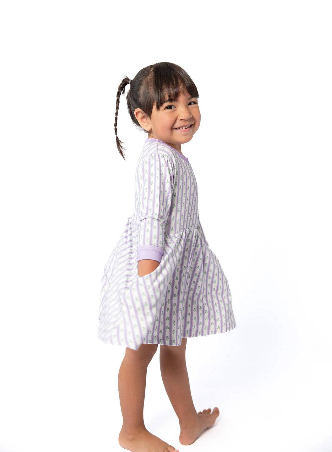 Goosies Lilac Ribbons Sweatshirt Dress