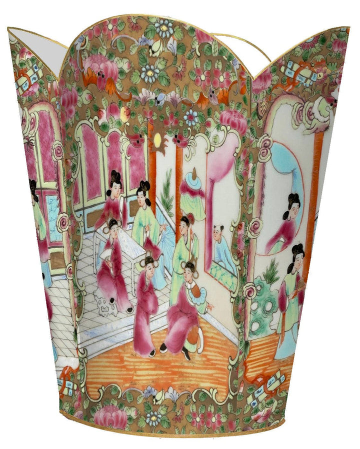 Marye - Kelley Rose Medallion People Wastebasket