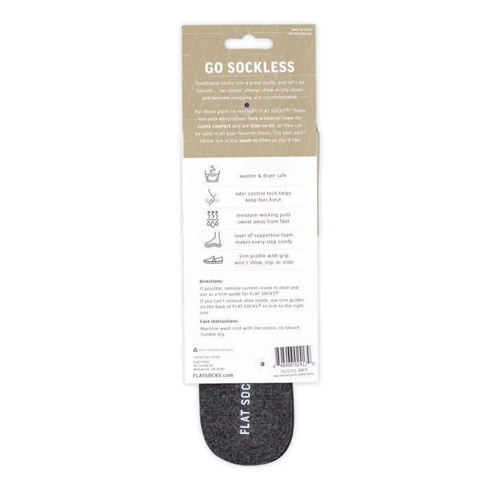 Dark Heather Grey Flat Socks