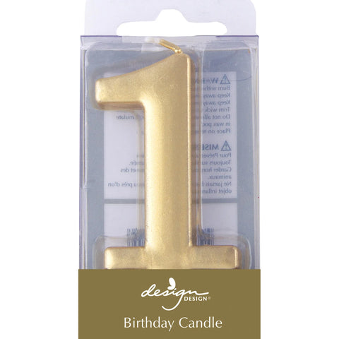Gold Birthday Candle - 1