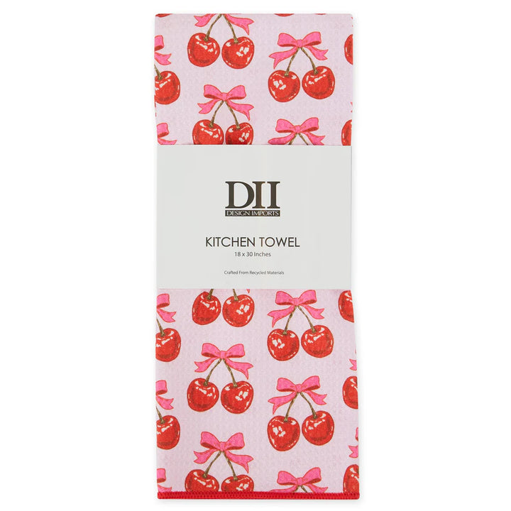 Cherry on Top Printed Microfiber Dishtowel