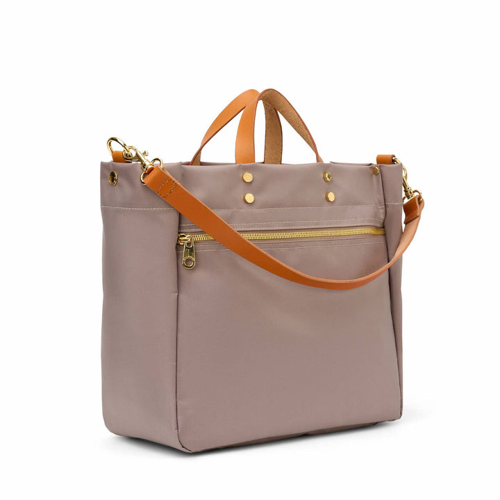 Codie Taupe Nylon Tote