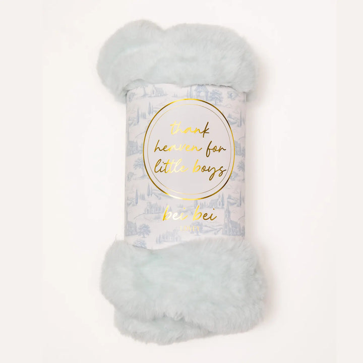 Bei Bei Thank Heaven for Little Boys Faux Fur Lovey