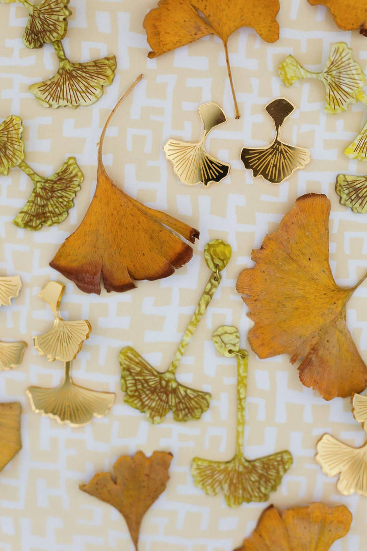 Emma Fick Art Ginko: Double-Drop Gold