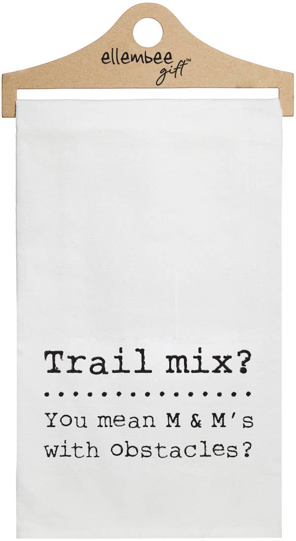 "Trail Mix…M&Ms w/ Obstacles" Tea Towel