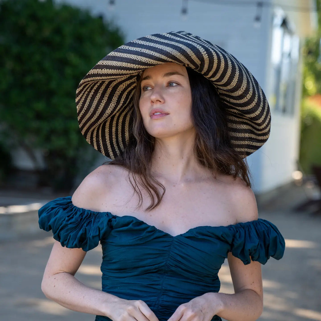 Shebobo Monica Wide Brim Packable Straw Sun Hats