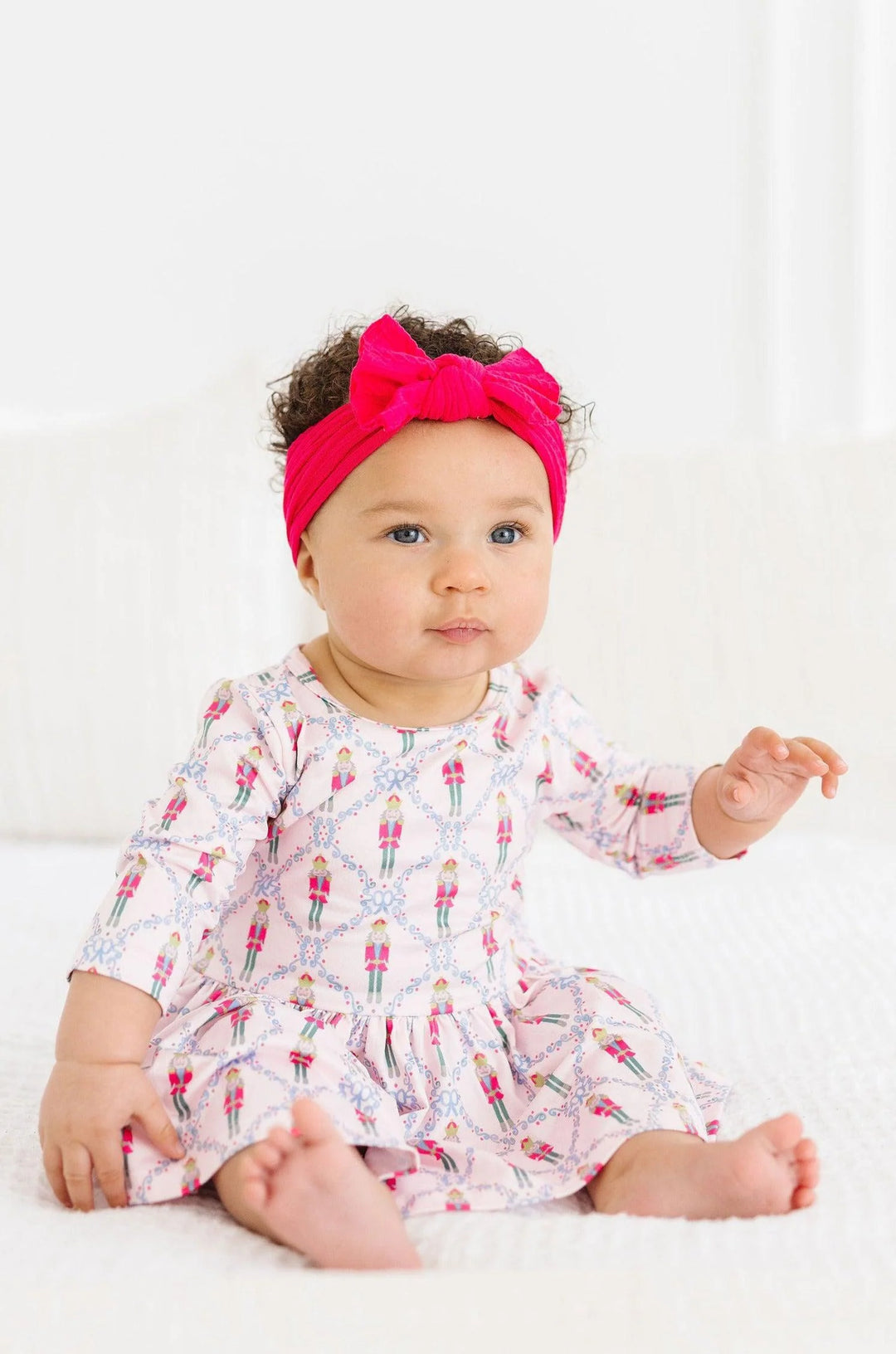 Mila & Rose Pink Nutcracker 3/4 Sleeve Twirl Bodysuit